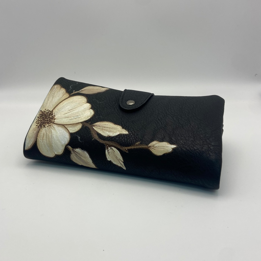 Portafoglio Nero Fiori