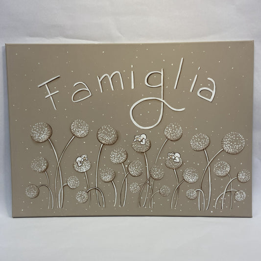 Quadro dipinto su tela Famiglia